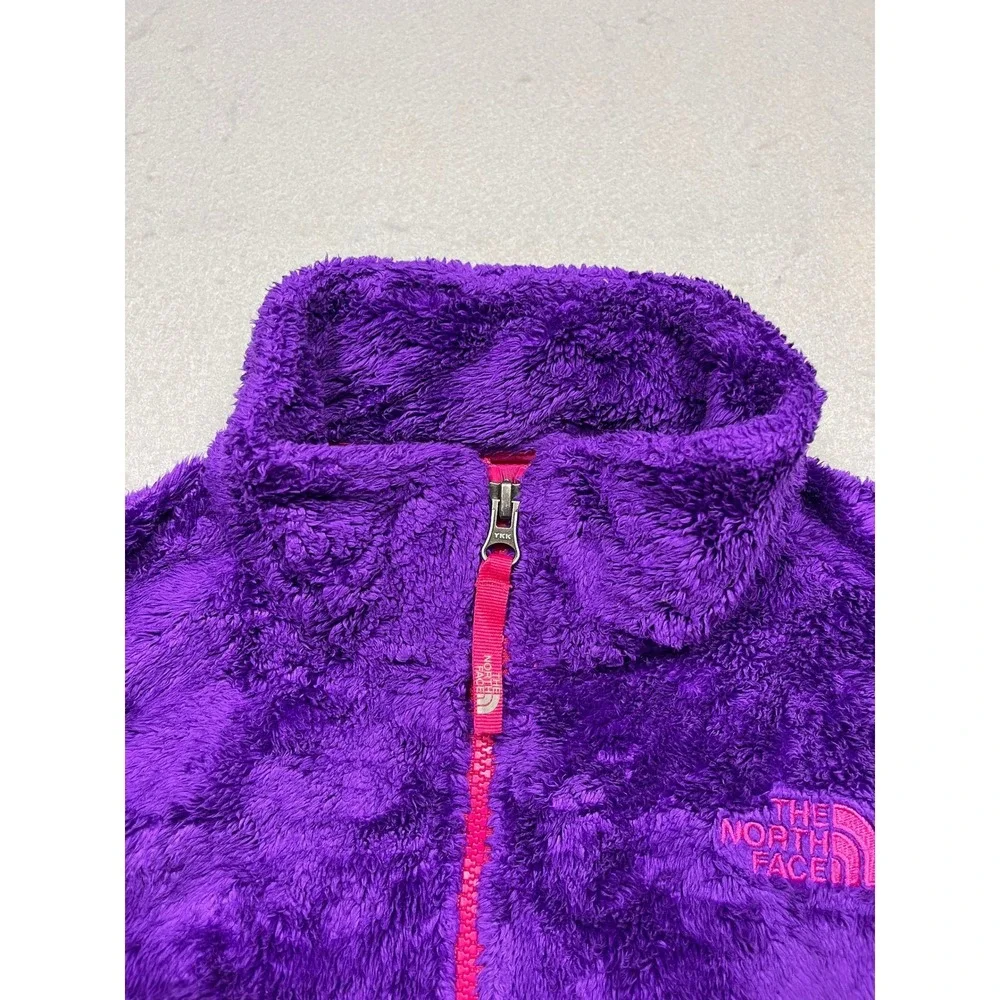 The North Face Girls Osito Fleece Jacket Purple Pink Full Zip Size L 14/16